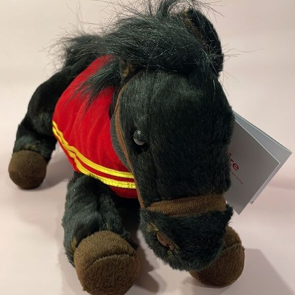 Wells Fargo Black/Brown Pony Mike Plush 18” long Excellent Condition Never Used - Picture 6 of 10